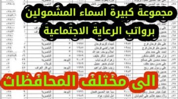 عن أسماء المشمولين بالرعاية الاجتماعية الوجبة الأخيرة