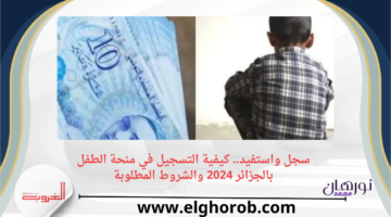 واستفيد. كيفية التسجيل في منحة الطفل بالجزائر 2024 والشروط المطلوبة